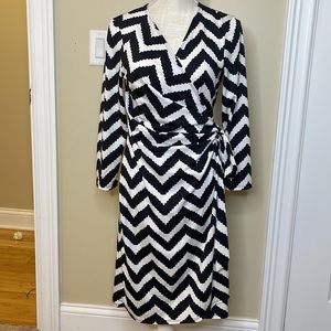 Sunny Leigh chevron wrap dress